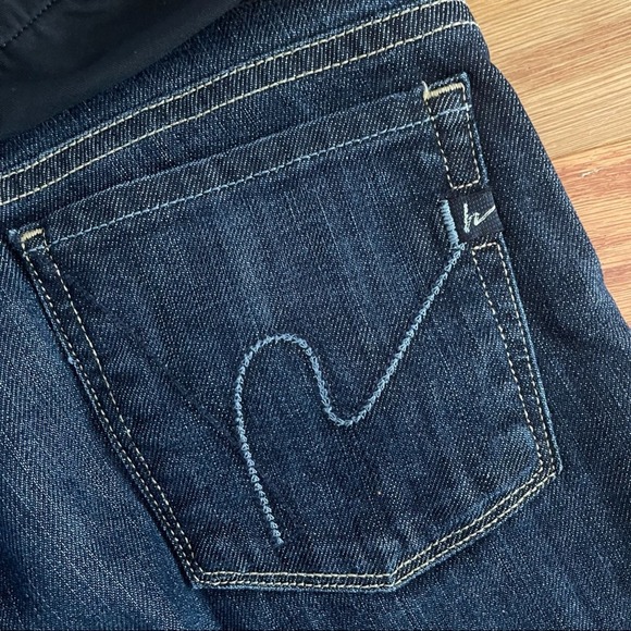 Citizens of Humanity Belly Panel Maternity Flare Bootcut Dark Wash Jeans Sz 27 - Picture 6 of 15